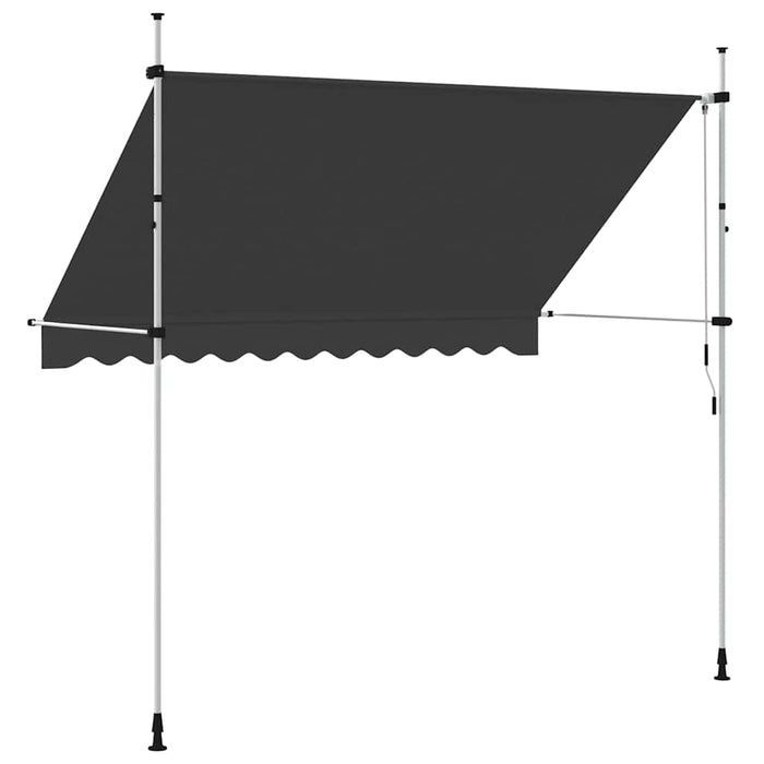 Copertină retractabilă manual, antracit, 300 cm - WALTI WALTI