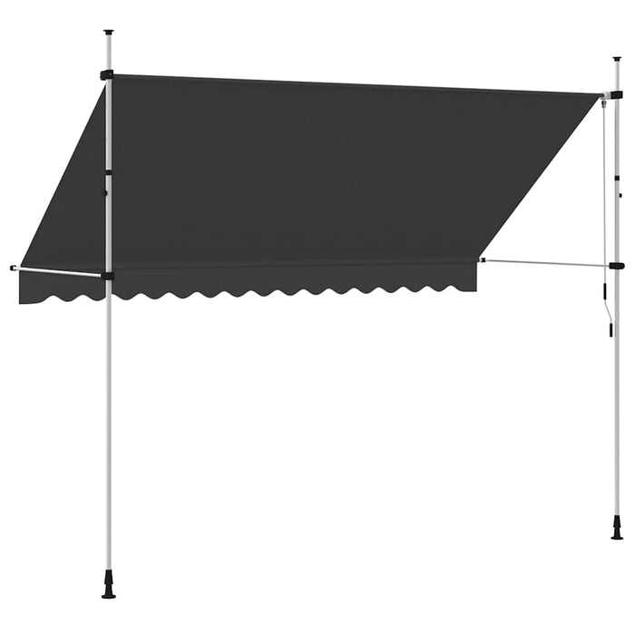 Copertină retractabilă manual, antracit, 350 cm - WALTI WALTI