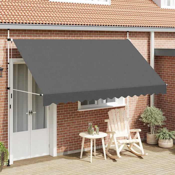 Copertină retractabilă manual, antracit, 350 cm - WALTI WALTI