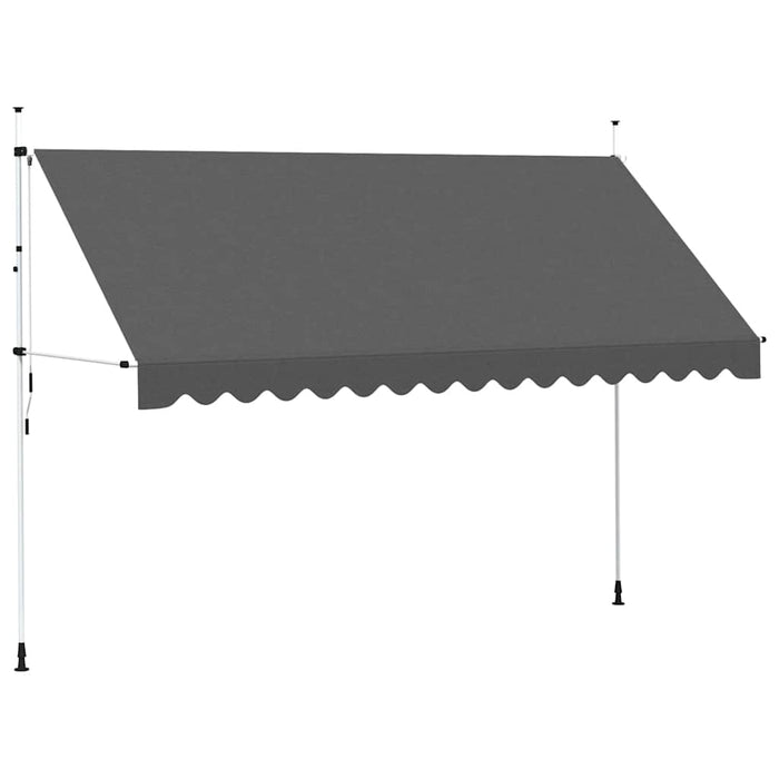 Copertină retractabilă manual, antracit, 400 cm - WALTI WALTI