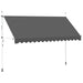 Copertină retractabilă manual, antracit, 400 cm - WALTI WALTI