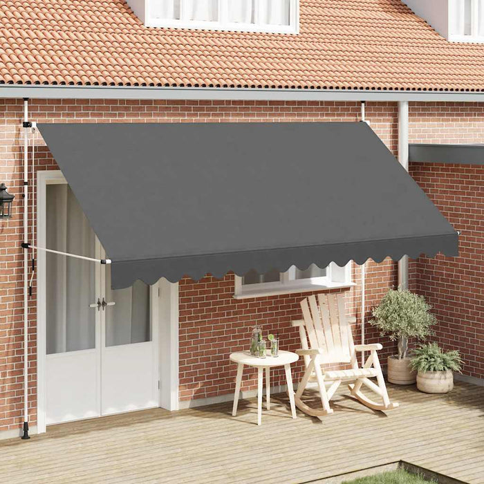 Copertină retractabilă manual, antracit, 400 cm - WALTI WALTI