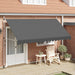 Copertină retractabilă manual, antracit, 400 cm - WALTI WALTI