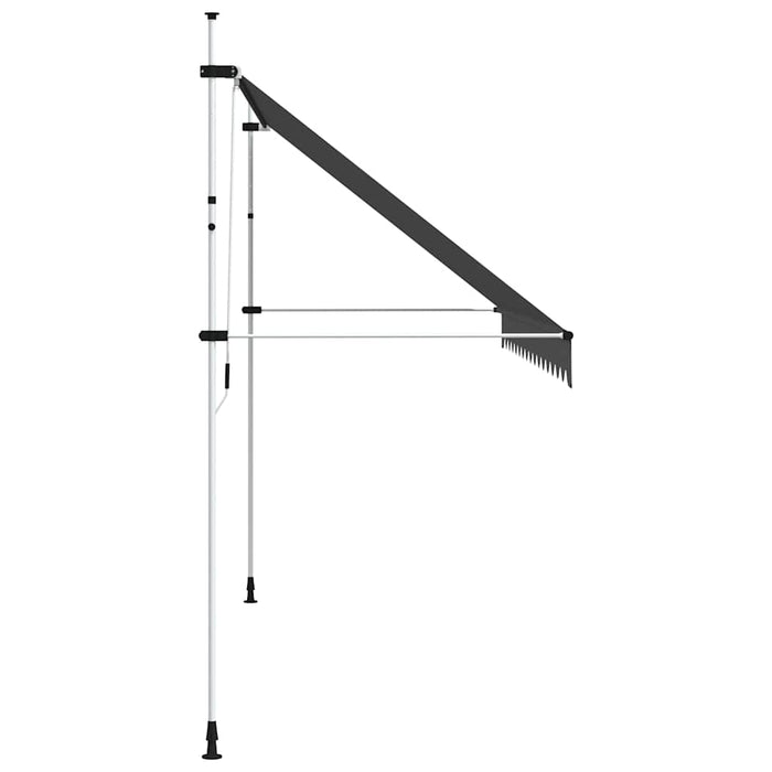 Copertină retractabilă manual, antracit, 400 cm - WALTI WALTI