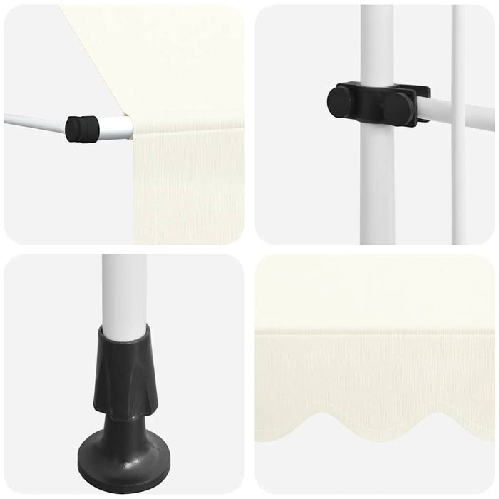Copertină retractabilă manual, crem, 200 cm - WALTI WALTI