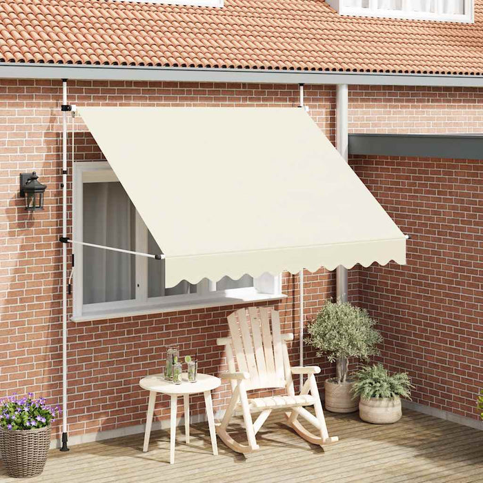 Copertină retractabilă manual, crem, 250 cm - WALTI WALTI