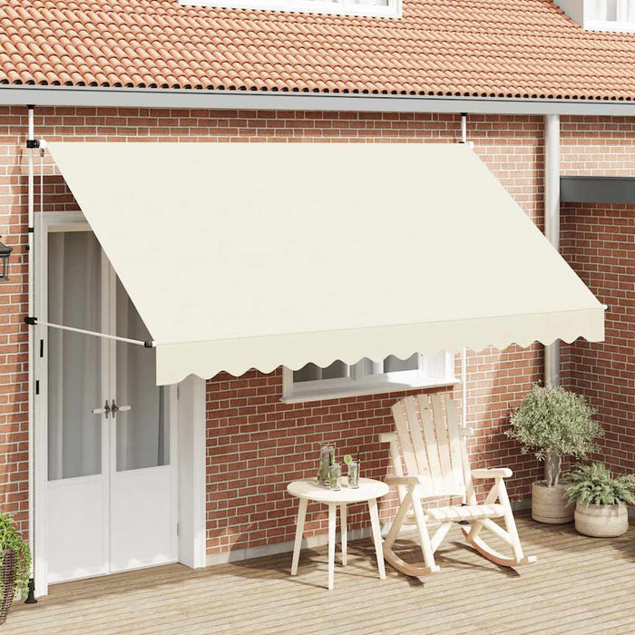 Copertină retractabilă manual, crem, 350 cm - WALTI WALTI