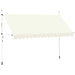 Copertină retractabilă manual, crem, 400 cm - WALTI WALTI