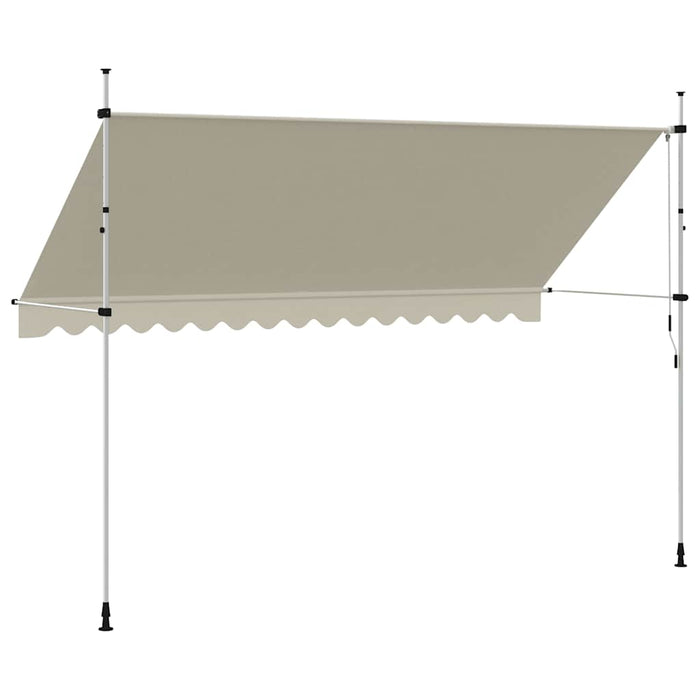 Copertină retractabilă manual, crem, 400 cm - WALTI WALTI
