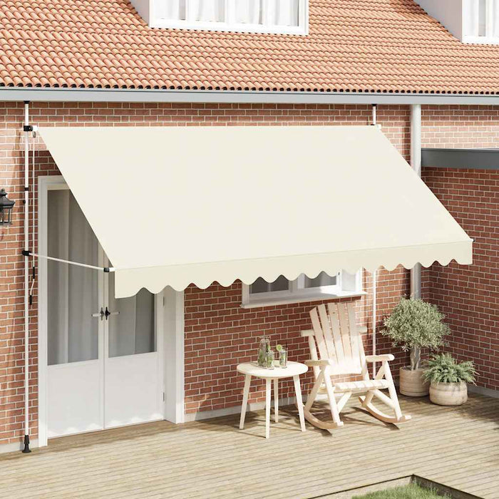 Copertină retractabilă manual, crem, 400 cm - WALTI WALTI