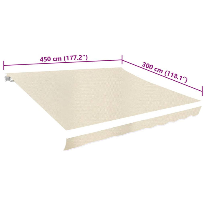 Pânză de copertină, crem, 4,5 x 3 m - WALTI WALTI