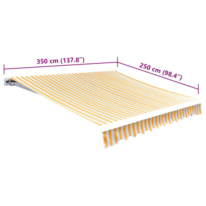 Pânză de copertină, portocaliu și alb, 3,5 x 2,5 m - WALTI WALTI