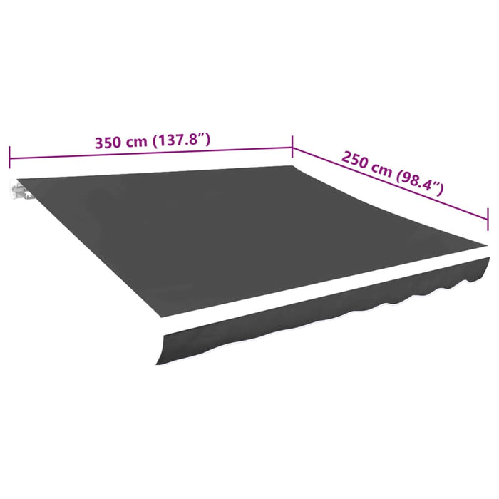 Pânză de copertină, antracit, 3,5 x 2,5 m - WALTI WALTI