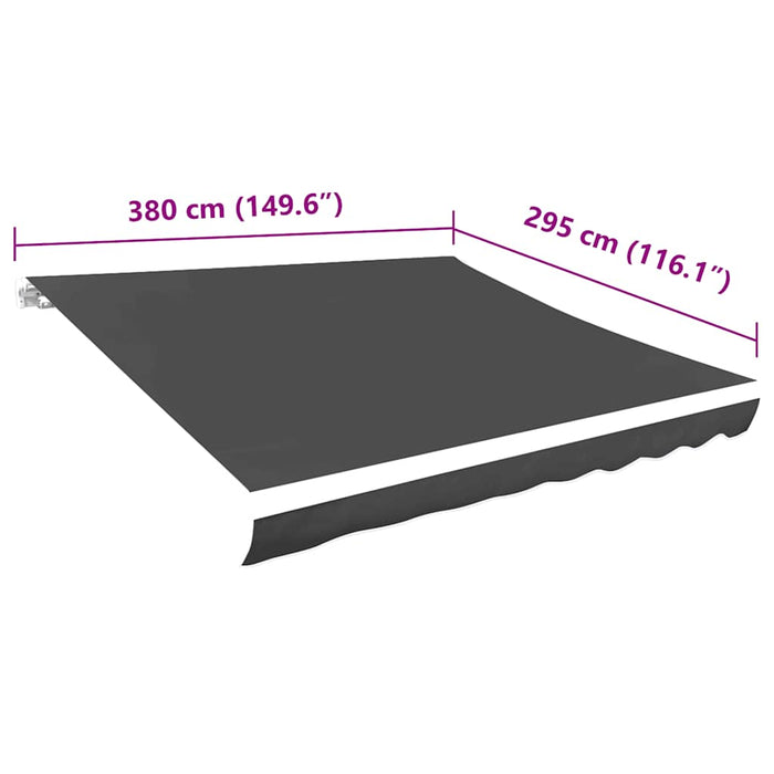 Pânză de copertină, antracit, 4 x 3 m - WALTI WALTI
