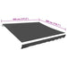 Pânză de copertină, antracit, 4,5 x 3 m - WALTI WALTI