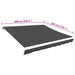 Pânză de copertină, antracit, 6 x 3 m - WALTI WALTI