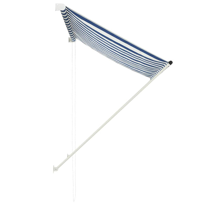 Copertină retractabilă, albastru și alb, 150 x 150 cm - WALTI WALTI