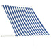 Copertină retractabilă, albastru și alb, 150 x 150 cm - WALTI WALTI
