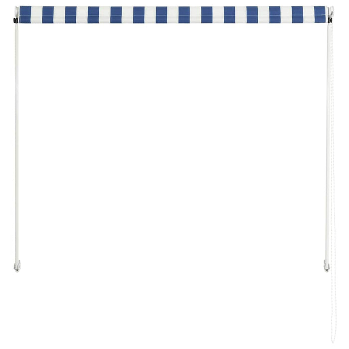 Copertină retractabilă, albastru și alb, 150 x 150 cm - WALTI WALTI