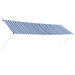 Copertină retractabilă, albastru și alb, 400 x 150 cm - WALTI WALTI