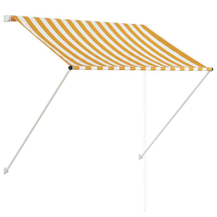 Copertină retractabilă, galben și alb, 150 x 150 cm - WALTI WALTI