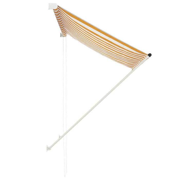 Copertină retractabilă, galben și alb, 150 x 150 cm - WALTI WALTI