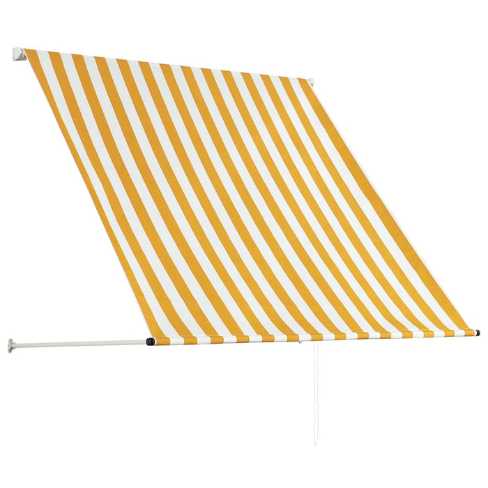 Copertină retractabilă, galben și alb, 150 x 150 cm - WALTI WALTI