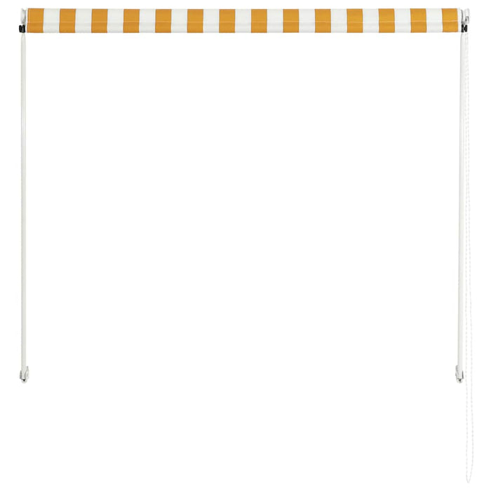 Copertină retractabilă, galben și alb, 150 x 150 cm - WALTI WALTI