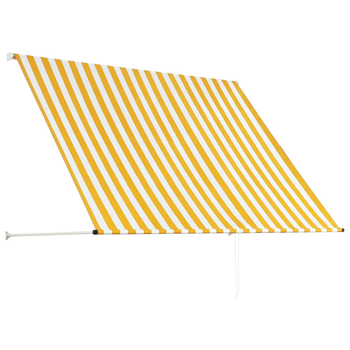 Copertină retractabilă, galben și alb, 200 x 150 cm - WALTI WALTI