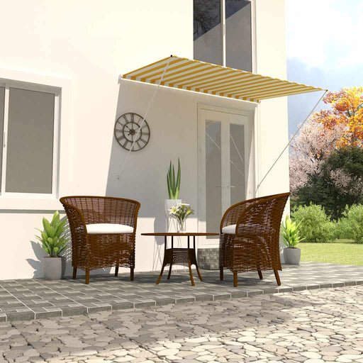 Copertină retractabilă, galben și alb, 200 x 150 cm - WALTI WALTI
