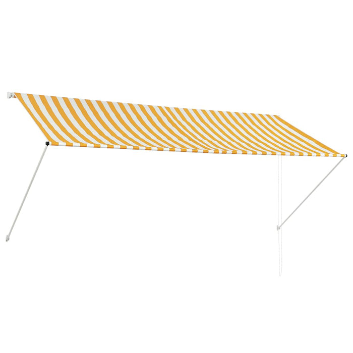 Copertină retractabilă, galben și alb, 300 x 150 cm - WALTI WALTI