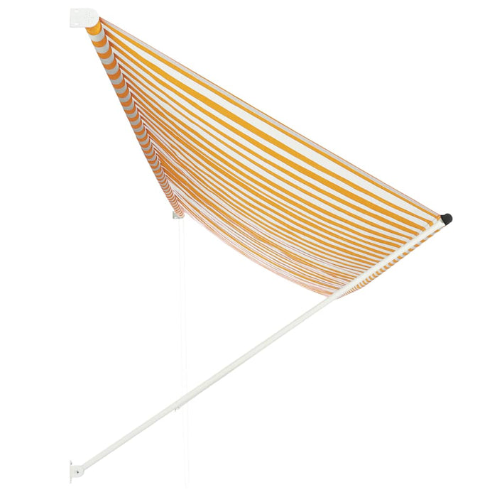 Copertină retractabilă, galben și alb, 400 x 150 cm - WALTI WALTI