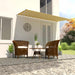 Copertină retractabilă, galben și alb, 400 x 150 cm - WALTI WALTI