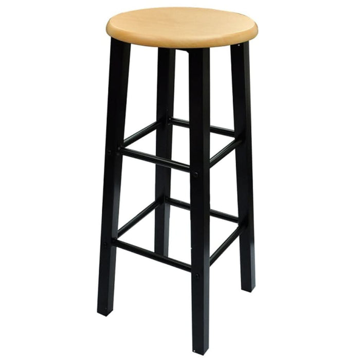 Set masă și scaune de bar, 3 piese, lemn și oțel - WALTI WALTI