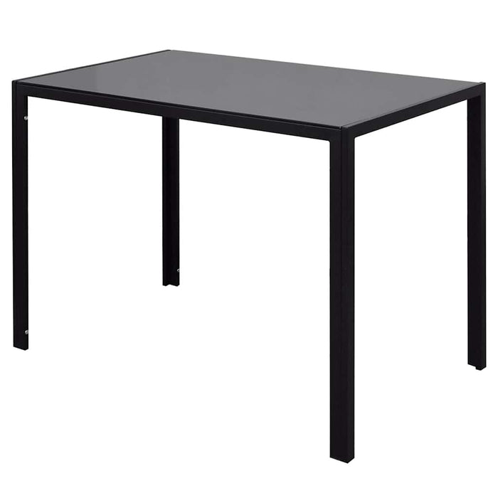 Set mobilier bucătărie 5 piese, piele artificială, negru și alb WALTI