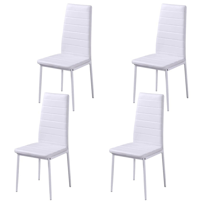 Set mobilier bucătărie 5 piese, piele artificială, negru și alb WALTI