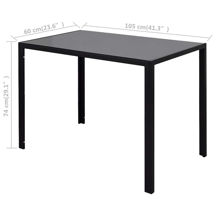 Set mobilier bucătărie 5 piese, piele artificială, negru și alb WALTI