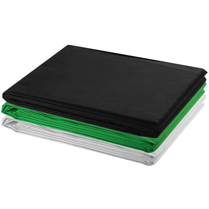 Set studio foto cu 3 fundaluri de bumbac, cadru reglabil, 3x3 m WALTI
