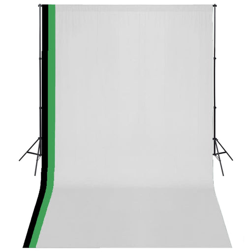 Set studio foto cu 3 fundaluri de bumbac, cadru reglabil, 3x5 m - WALTI WALTI