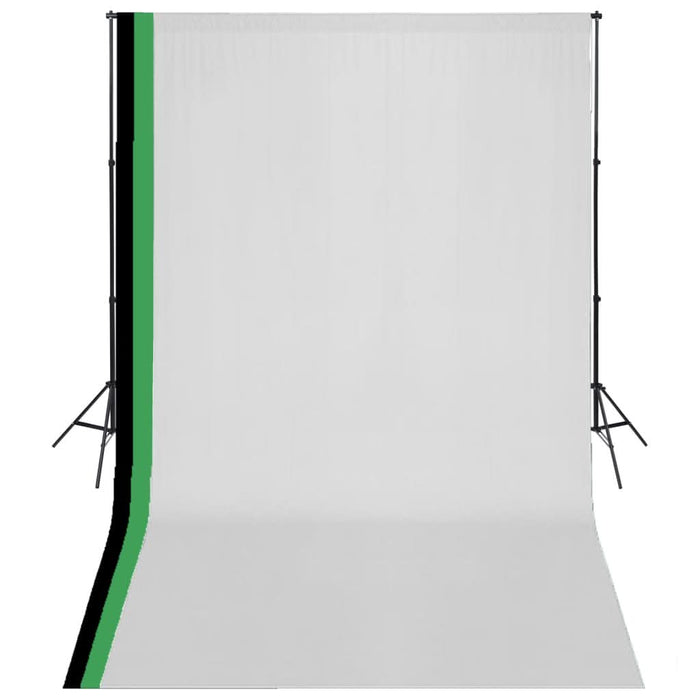 Set studio foto cu 3 fundaluri de bumbac, cadru reglabil, 3x5 m - WALTI WALTI