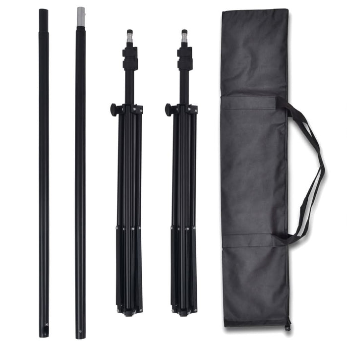 Set studio foto cu 3 fundaluri de bumbac, cadru reglabil, 3x5 m - WALTI WALTI