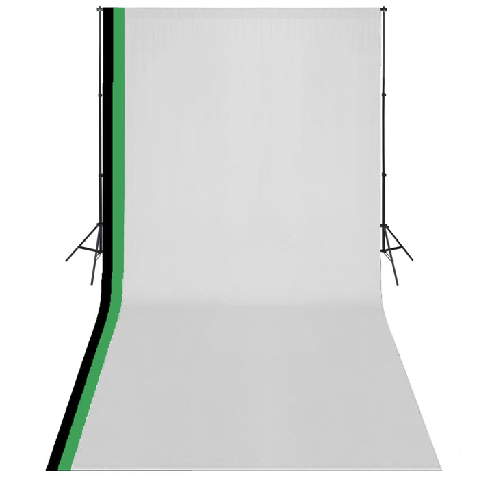 Set studio foto cu 3 fundaluri de bumbac, cadru reglabil, 3x6 m WALTI