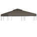 Acoperiș de pavilion, 2 niveluri, gri taupe, 3x3 m, 310 g/m² - WALTI WALTI