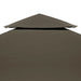 Acoperiș de pavilion, 2 niveluri, gri taupe, 3x3 m, 310 g/m² - WALTI WALTI