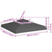 Acoperiș de pavilion, 2 niveluri, gri taupe, 3x3 m, 310 g/m² - WALTI WALTI