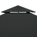 Acoperiș de pavilion, 2 niveluri, antracit, 4x3 m, 310 g/m² - WALTI WALTI