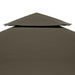 Acoperiș de pavilion, 2 niveluri, gri taupe, 4x3 m, 310 g/m² - WALTI WALTI