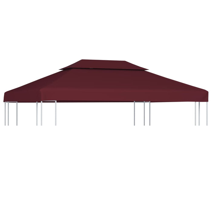Acoperiș de pavilion, 2 niveluri, roșu bordo, 4x3 m, 310 g/m² - WALTI WALTI