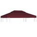Acoperiș de pavilion, 2 niveluri, roșu bordo, 4x3 m, 310 g/m² - WALTI WALTI