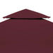 Acoperiș de pavilion, 2 niveluri, roșu bordo, 4x3 m, 310 g/m² - WALTI WALTI